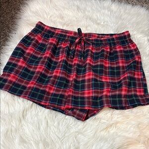 Abound Plaid Pajama Shorts Size L